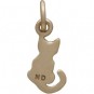 Tiny Cat Jewelry Charm - Bronze 15x6mm