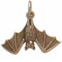 Bronze Realistic Bat Charm 17x20mm