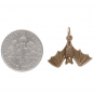 Bronze Realistic Bat Charm 17x20mm