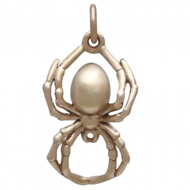 Bronze Realistic Spider Charm 24x12mm
