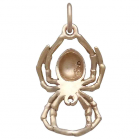 Bronze Realistic Spider Charm 24x12mm