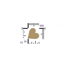 Large Heart Bead - Bronze 10x10mm
