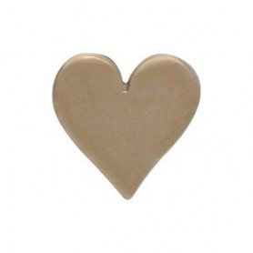 Small Heart Bead - Bronze 7x8mm