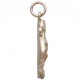 Bronze Fairy Tale Dragon Charm Side View