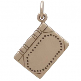 Bronze Book Charm front