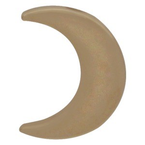 Large Moon Bead - Bronze 12x9mm
