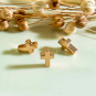 Bronze Cross Bead 9x6mm