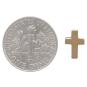 Bronze Cross Bead with Dime