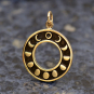 Phases of the Moon Circle Pendant - Bronze