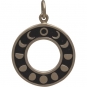 Phases of the Moon Circle Pendant - Bronze