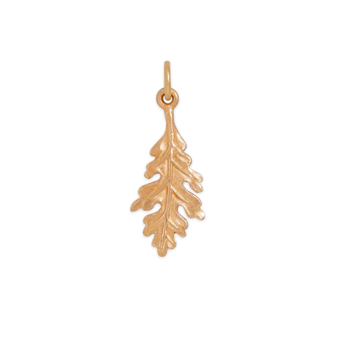 Nina Designs Bronze Oak Leaf Charm 25x9mm