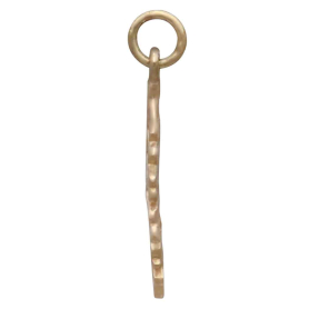 Bronze Oak Leaf Charm Side View