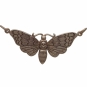 Bronze Deaths Head Moth Charm 20x41mm