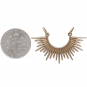 Bronze Sunburst Spike Pendant Festoon 23x32mm