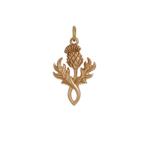 Nina Designs Bronze Dimensional Thistle Charm 26x15mm