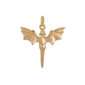 Bronze Flying Dragon Charm 24x20mm