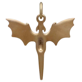 Bronze Flying Dragon Charm Back View