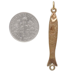 Bronze Sardine Link with Dime 