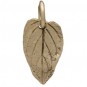 Small Mint Leaf Jewelry Charm - Bronze 16x7mm