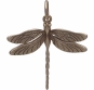 Realistic Dragonfly Pendant - Bronze 24x20mm