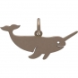 Bronze Narwhal Charm 13x23mm DISCONTINUED
