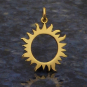 Bronze Eclipse Sun Charm 22x15mm