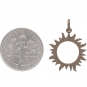 Bronze Eclipse Sun Charm 22x15mm