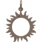 Bronze Eclipse Sun Charm 22x15mm