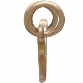 Bronze Mama and Baby Elephant Pendant Festoon 12x30mm