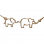 Bronze Mama and Baby Elephant Pendant Festoon 12x30mm