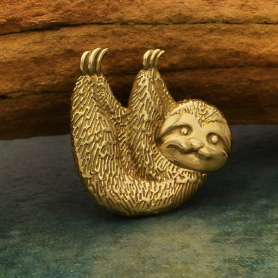 Bronze Sloth Pendant 15x15mm DISCONTINUED