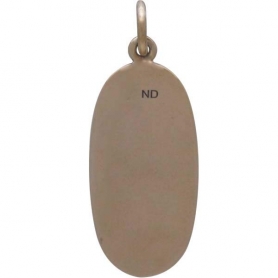 Bronze Etched Pine Tree Charm 26x10mm