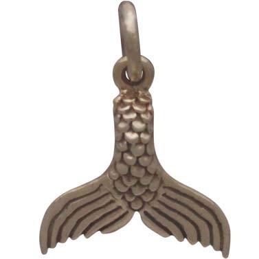 Bronze Mermaid Tail Charm 16x11mm