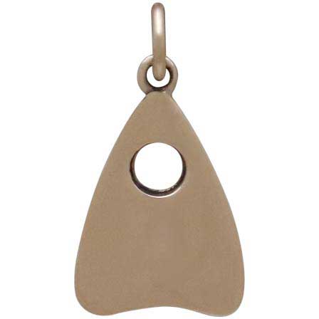 Bronze Ouija Planchette Charm with All Seeing Eye 20x11mm