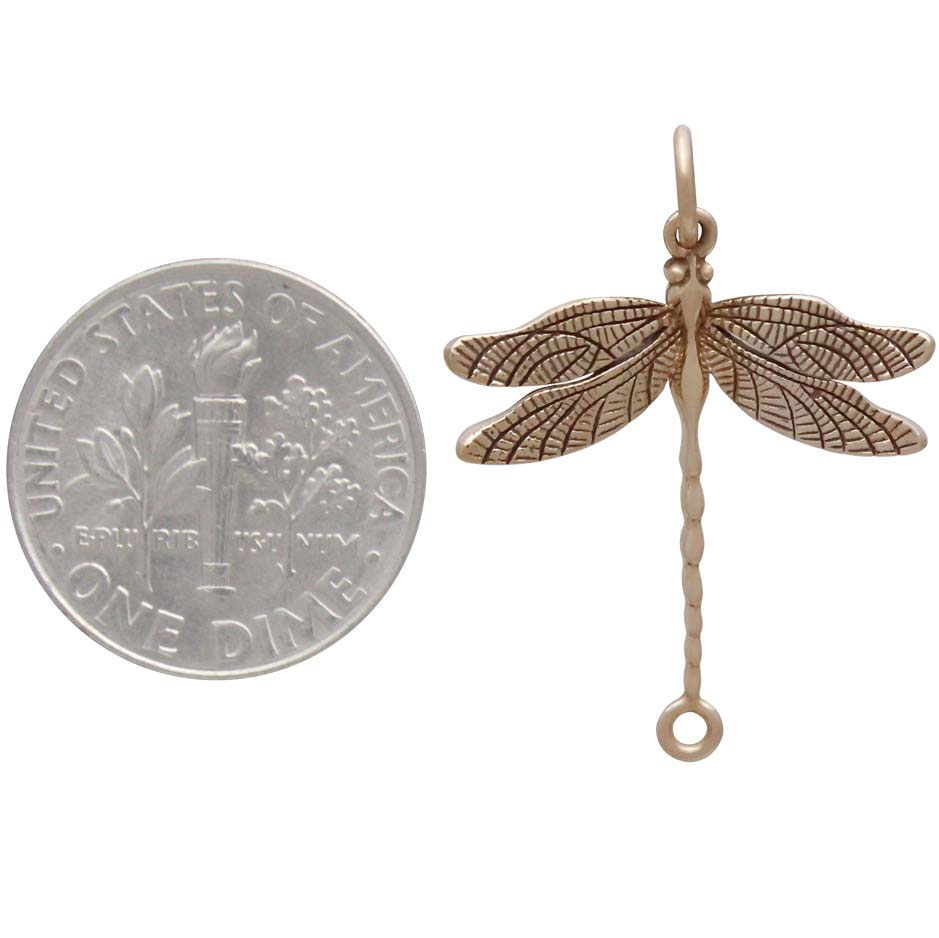 Bronze Detailed Dragonfly Link 27x21mm