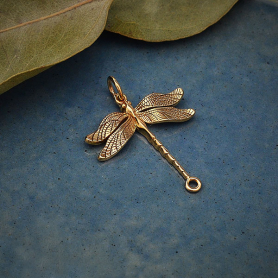 Bronze Detailed Dragonfly Link 27x21mm