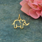 Bronze Openwork Mama Elephant Charm 15x18mm