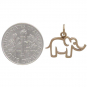 Bronze Openwork Mama Elephant Charm 15x18mm