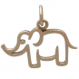 Bronze Openwork Mama Elephant Charm 15x18mm