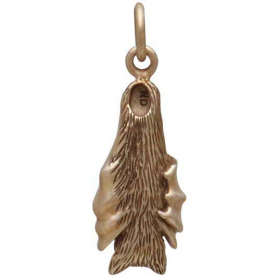 Bronze Hanging Bat Charm 22x7mm