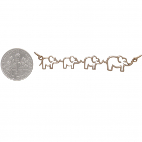 Bronze Mama and Three Baby Elephant Pendant