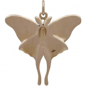 Bronze Luna Moth Pendant 28x24mm