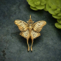 Bronze Luna Moth Pendant 28x24mm