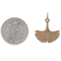 Bronze Ginkgo Leaf Charm with Dime