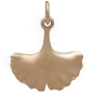 Bronze Ginkgo Leaf Charm Back View