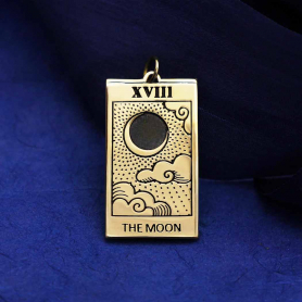 Bronze Moon Tarot Card Charm 30x14mm