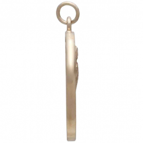 Bronze Raven Pendant in Oval Frame