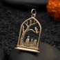 Bronze Graveyard Charm 29x17mm