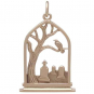 Bronze Graveyard Charm 29x17mm