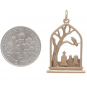 Bronze Graveyard Charm 29x17mm